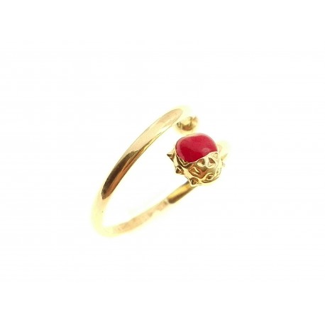 Anello Bimba Bambina Oro Giallo 18 Kt Carati Ct 750 Gr 1 40 Coccinella Gioielleria Arte Oro