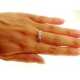 ANELLI ORO BIANCO - Anello Trilogy Donna Ragazza Oro Bianco 18 KT Carati Ct 750 Gr 1,45 Zirconi