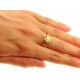 ANELLI DIAMANTI - Anello Donna Solitario Oro Giallo 18 kt Carati 750 4,40 Gr 0,08 Ct