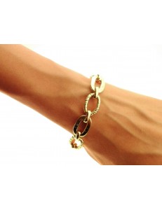 BRACCIALI DONNA - Bracciale Braccialetto Donna Oro Giallo 18 Kt Carati Ct 750 Gr 13,10