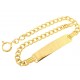 BRACCIALI UNISEX - Bracciale Targa Unisex Ragazzo Ragazza Oro Giallo 18 KT Ct 750 3,50 Gr
