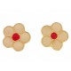 ORECCHINI BIMBA - Orecchini Bimba Bambina Fiorellino  Oro Giallo 18 kt Carati Ct 750 0,45 Gr 