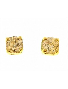 ORECCHINI ORO GIALLO - Orecchini Donna Punto Luce Oro Giallo 18 kt Carati Ct 750 1,55 Gr