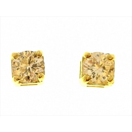 ORECCHINI ORO GIALLO - Orecchini Donna Punto Luce Oro Giallo 18 kt Carati Ct 750 1,55 Gr