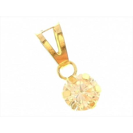 PENDENTI ORO GIALLO - Ciondolo Pendente Donna Oro Giallo 18 Kt Carati Ct 750 0,45 Gr Punto Luce