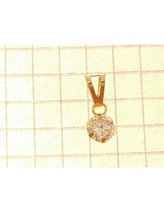 PENDENTI ORO GIALLO - Ciondolo Pendente Donna Oro Giallo 18 Kt Carati Ct 750 0,45 Gr Punto Luce