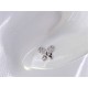 ORECCHINI BIMBA - Orecchini Donna Bimba Bambina Farfallina Oro Bianco 18 kt Carati Ct 750 1,50 Gr