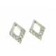 ORECCHINI BIMBA - Orecchini Donna Bimba Bambina Rombi Oro Bianco 18 kt Carati Ct 750 1,40 Gr