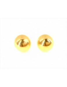 Orecchini Pallina Donna Oro Giallo 18 KT Ct Carati 750 1,50 Gr