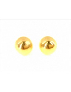 ORECCHINI ORO GIALLO - Orecchini Pallina Donna Oro Giallo 18 KT Ct Carati 750 1,50 Gr