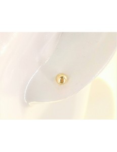 ORECCHINI ORO GIALLO - Orecchini Pallina Donna Oro Giallo 18 KT Ct Carati 750 1,50 Gr