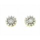 ORECCHINI ORO BIANCO - Orecchini Punto Luce Donna Oro Bianco 18 Kt Carati Ct 750 Gr 1,40 Zirconi