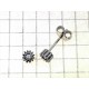 ORECCHINI ORO BIANCO - Orecchini Punto Luce Donna Oro Bianco 18 Kt Carati Ct 750 Gr 1,40 Zirconi