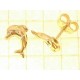 ORECCHINI BIMBA - Orecchini Donna Bimba Bambina Oro Giallo 18 kt Carati Ct 750 1,05 Gr Delfini