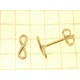ORECCHINI ORO GIALLO - Orecchini Donna Bimba Bambina Oro Giallo 18 kt Carati Ct 750 0,95 Gr Infinito