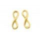 ORECCHINI ORO GIALLO - Orecchini Donna Bimba Bambina Oro Giallo 18 kt Carati Ct 750 0,95 Gr Infinito