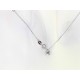 COLLANE ORO BIANCO - Collana Catenina Solitario Punto Luce Donna Oro Bianco 18 Kt Carati Ct 750