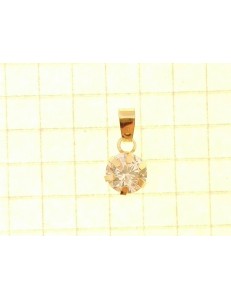 PENDENTI ORO GIALLO - Ciondolo Pendente Donna Oro Giallo 18 Kt Carati Ct 750 Punto Luce Solitario