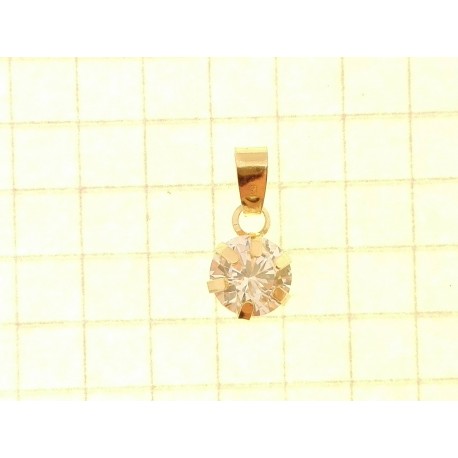 COLLANE ORO GIALLO - Collana Catenina Pendente Punto Luce Solitario Donna Giallo 18 kt Carati 750