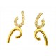 ORECCHINI ORO GIALLO - Orecchini Donna Oro Giallo 18 kt Carati Ct 750 2,35 Gr Zirconi