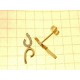 ORECCHINI ORO GIALLO - Orecchini Donna Oro Giallo 18 kt Carati Ct 750 2,35 Gr Zirconi