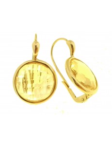 ORECCHINI ORO GIALLO - Orecchini Monachella Monachina Donna Oro Giallo 18 kt Carati Ct 750 7,50 Gr  