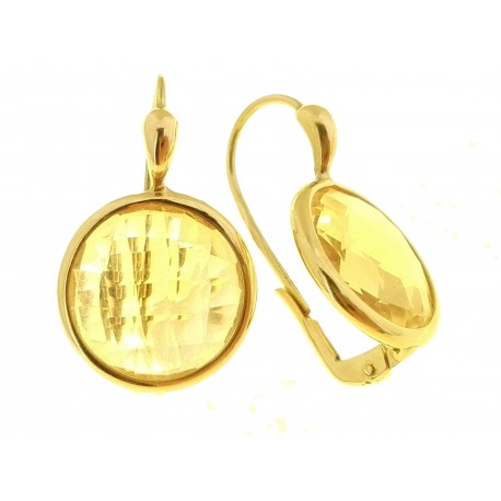 ORECCHINI ORO GIALLO - Orecchini Monachella Monachina Donna Oro Giallo 18 kt Carati Ct 750 7,50 Gr  