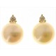 ORECCHINI ORO - Orecchini Perle Punto Luce Donna Oro Giallo 18 Kt Carati Ct 750 2,40 Gr