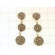 ORECCHINI ORO GIALLO - Orecchini Trilogy Donna Ragazza Oro Giallo 18 Kt Carati Ct 750 Gr 1,40 Zirconi