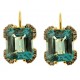 Orecchini Donna Oro Giallo 18 kt Carati Ct 10,6Gr Acquamarina Monachella Monachi