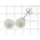 ORECCHINI ORO BIANCO - Orecchini Donna Perle Oro Bianco 18 kt Carati Ct 750 1,15 Gr