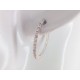 ORECCHINI CERCHIO BIANCHI - Orecchino Cerchio Donna Oro Bianco 18 KT Carati Ct 750 3,90 Gr