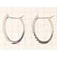 ORECCHINI CERCHIO BIANCHI - Orecchino Cerchio Donna Oro Bianco 18 KT Carati Ct 750 3,90 Gr