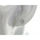 ORECCHINI ORO BIANCO - Orecchini Donna Oro 18 KT Carati Ct 750 1,40 GR Pavè di Zirconi
