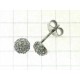 ORECCHINI ORO BIANCO - Orecchini Donna Oro 18 KT Carati Ct 750 1,40 GR Pavè di Zirconi