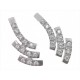 ORECCHINI ORO BIANCO - Orecchini Donna Oro Bianco 18 kt Carati Ct 750 3,60 Gr Zirconi Taglio Brillante