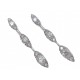 ORECCHINI ORO BIANCO - Orecchini Donna Trilogy Zirconi Taglio Brillante Oro Bianco 18 kt Carati Ct 750