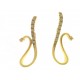 ORECCHINI ORO GIALLO - Orecchini Donna Oro Giallo 18 kt Carati Ct 750 3,70 Gr Zirconi Taglio Brillante