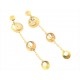 ORECCHINI ORO GIALLO - Orecchini Donna Oro Giallo Bianco 18 kt Carati Ct 750 2,40 Gr Pendenti