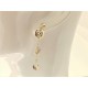 ORECCHINI ORO GIALLO - Orecchini Donna Oro Giallo Bianco 18 kt Carati Ct 750 2,40 Gr Pendenti
