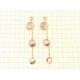 ORECCHINI ORO GIALLO - Orecchini Donna Oro Giallo Bianco 18 kt Carati Ct 750 2,40 Gr Pendenti