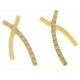 Orecchini Donna Oro Giallo 18 kt Carati Ct 750 4,30 Gr Zirconi Taglio Brillante