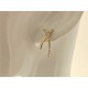 ORECCHINI ORO GIALLO - Orecchini Donna Oro Giallo 18 kt Carati Ct 750 4,30 Gr Zirconi Taglio Brillante