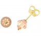 ORECCHINI ORO GIALLO - Orecchini Donna Ragazza Oro Giallo 18 Kt Carati Ct 750 1,0 Gr Swarovski Elements