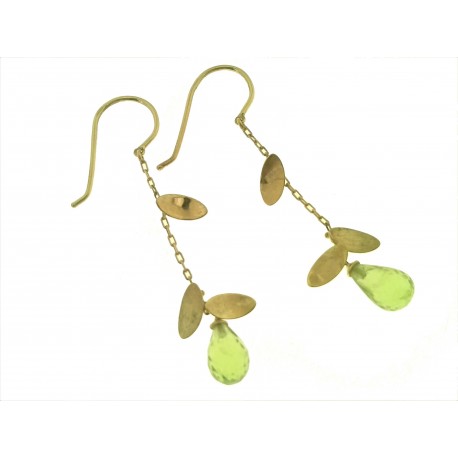 ORECCHINI ORO GIALLO - Orecchini Donna Pendenti Oro Giallo 18 kt Carati Ct 750 COMETE GIOIELLI