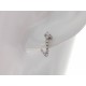 ORECCHINI DIAMANTI - Orecchini Donna Diamanti Oro Bianco 18 kt Carati 750 2,0 Gr 0,11 Ct