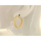 ORECCHINI CERCHIO GIALLI - Orecchini Donna Doppio Cerchio Cerchi Oro Giallo 18 kt Carati Ct 750 3,30 Gr