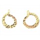 ORECCHINI CERCHIO GIALLI - Orecchini Donna Cerrchio Oro Giallo 18 kt Carati Ct 750 2,1 Gr Martellati