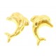 ORECCHINI BIMBA - Orecchini Donna Bimba Bambina Oro Giallo 18 kt Carati Ct 750 1,05 Gr Delfini