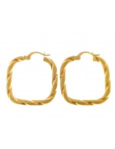 ORECCHINI CERCHIO GIALLI - Orecchini Donna Cerchio Cerchi Oro Giallo 18 kt Carati Ct 750 2,90 Gr